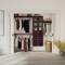 John Louis Home Solid Wood Reach-In Closet System with 6 Drawers and Glass Doors Espresso JLH-397 - alternate 1